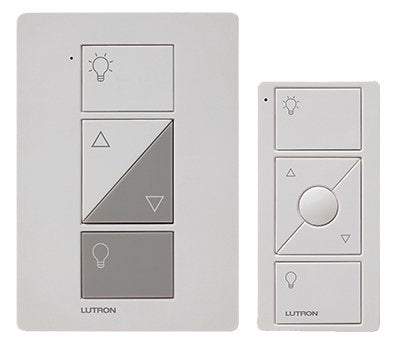 Lutron P-PKG1P-WH-R Caseta Clear Connect Plug-In Lamp Dimmer, Pico Remote Control, 100-Watt, White