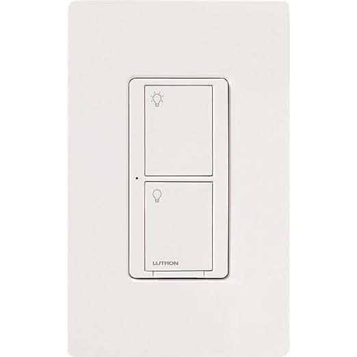 Lutron Caseta Smart Lighting Original Switch for Light Bulbs and Fans - PD-5ANS-WH-R