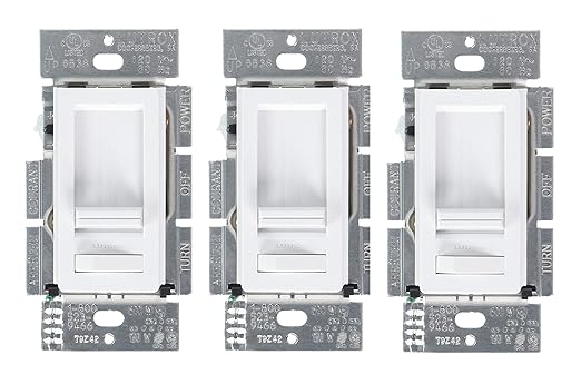 Lutron Lumea Single-pole/3-way LED Slide Light Dimmer Switch, White LECL-153P-WH-3 (3-Pack)