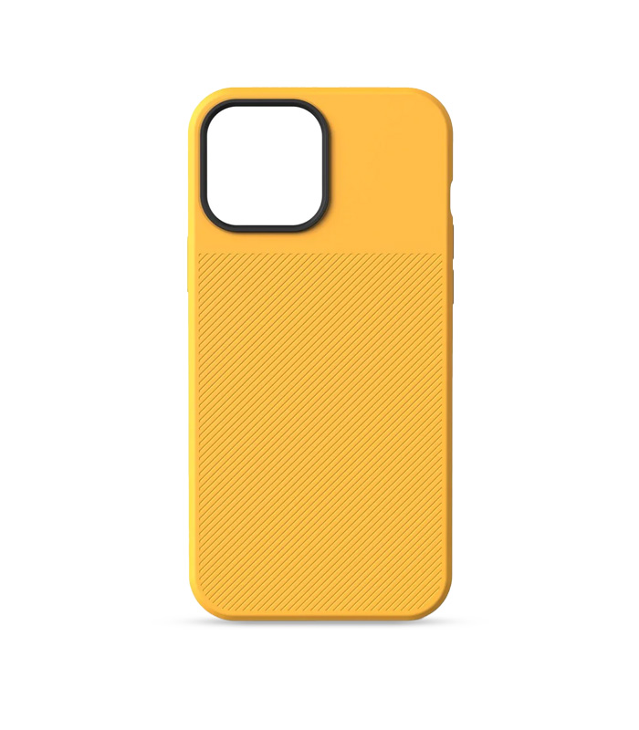 yellow-case-back iPhone 12 Pro Moment Case – Yellow - Image 1