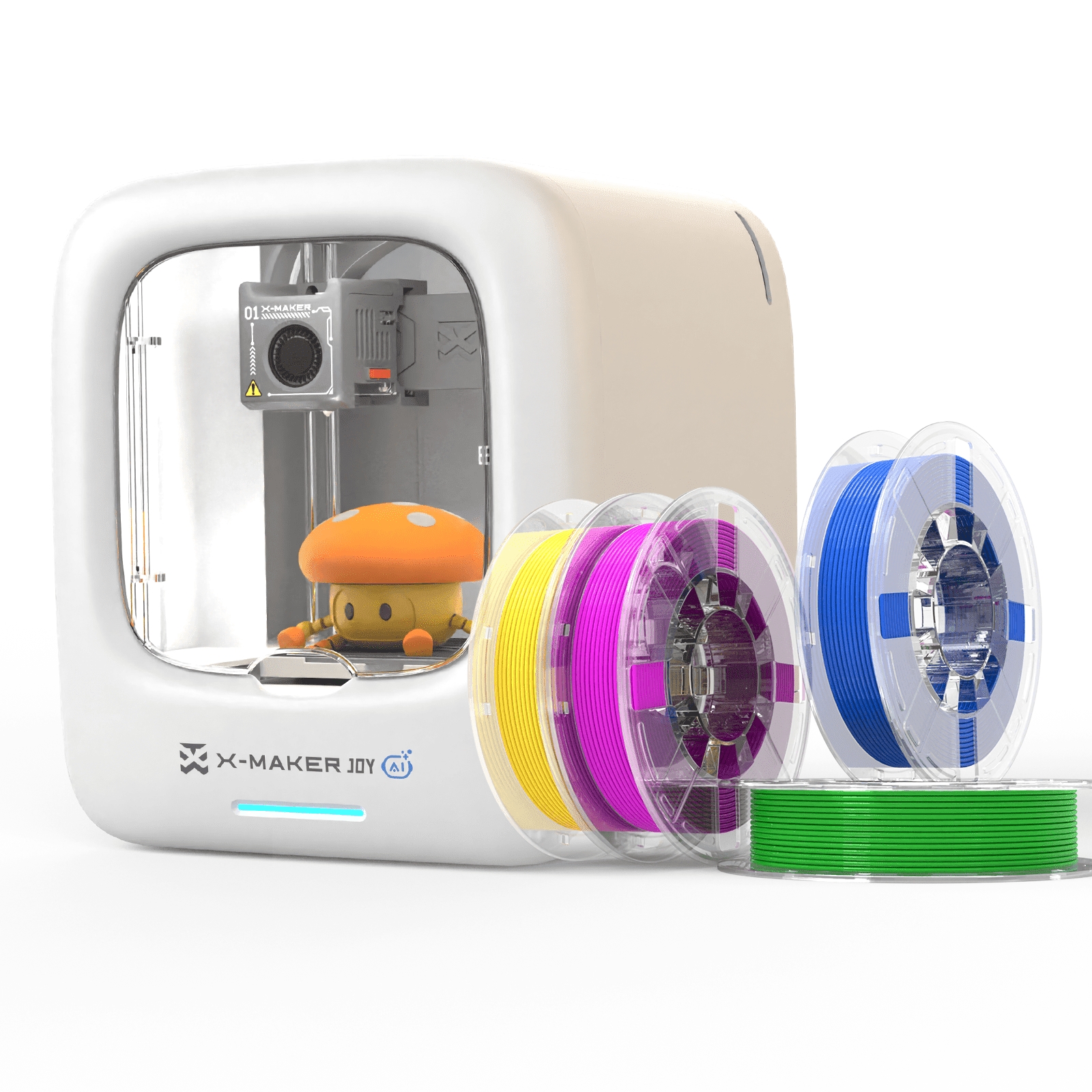 6963778997b849daed36fd36f043c510f1be749aef48e196c49a2.jpg AOSEED 3D Printer Deal Pack for Kid (AI-Powered) with 4 PLA Filament Set, Built-in 1500+ Models 15+ Mini 3D Design Module, 0.05mm High Precision, 200mm/s High Speed Printing - Image 1