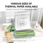 Portable Printer Wireless for Travel, Thermal Printer Support 8.5" X 11" US Letter, Compatible with Android, iOS and Laptop, Inkless Printer for Home Office - Image 2