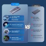 ACASIS 40Gbps M.2 NVMe SSD Enclosure with Aluminum Heat Dissipation & No Noise Design, Tool-Free Installation for M1/M2 Pro/Max, Support 2280 to 2230 SSD Sizes (TBU405 Air) - Image 16