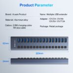 ACASIS 16-Port Powered USB 3.1 Hub - 10Gbps High-Speed Data Hub with Aluminum Housing & 96W Power Adapter, for PC, Laptop, Printer, Camera and More - Image 5
