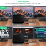 WAVLINK USB C Laptop Docking Station, 11 in 1 Triple Display Type C Adapter with DP& HDMI& VGA, PD3.0 85W PC Charging, SD TF Card Reader, Gigabit Ethernet, 4USB Ports for MacBook and Windows - Image 5