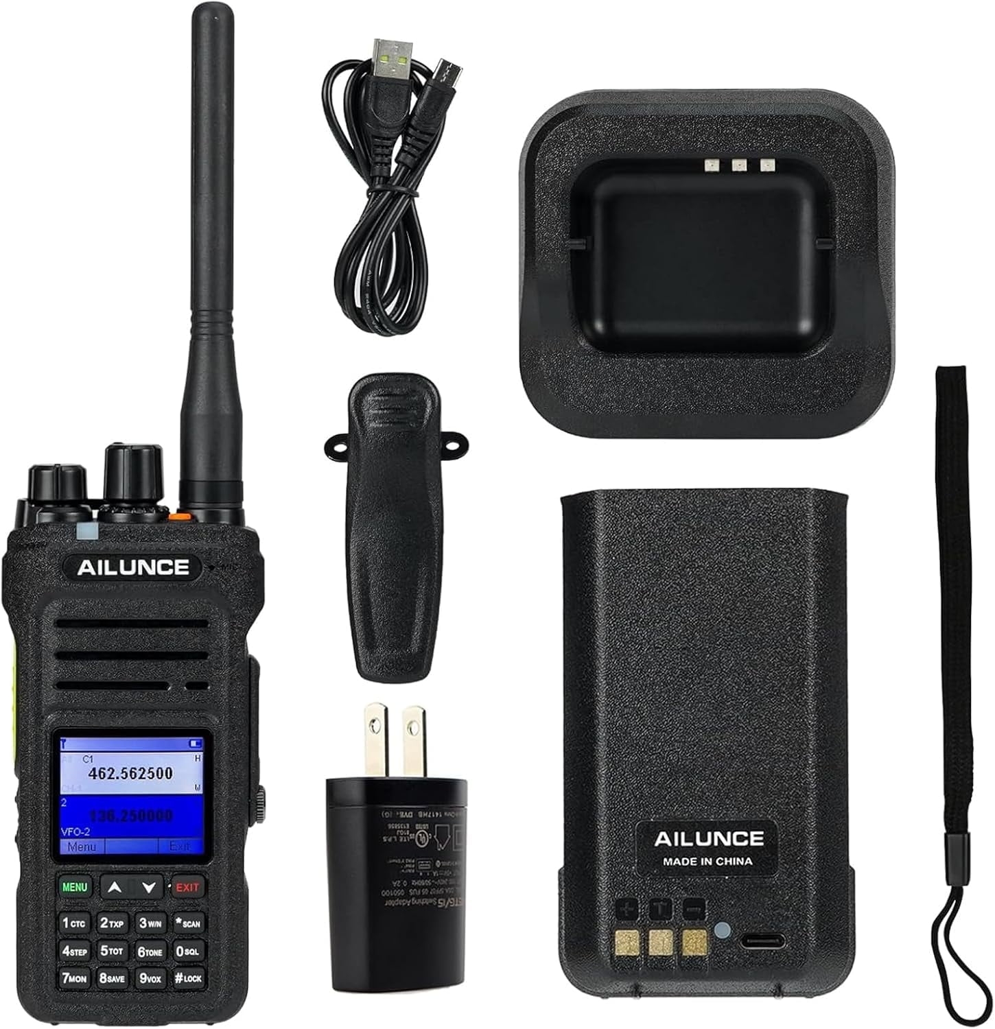 69a05f3816da3404dcacffe5acfb415e50e76d29867810be1920e.jpg Ailunce HA1G GMRS Radio, GMRS Handheld Radio with Cable, IP67 Waterproof, NOAA, 2800mAh, GMRS Repeater Capable Two Way Radio with USB-C Charging - Image 1